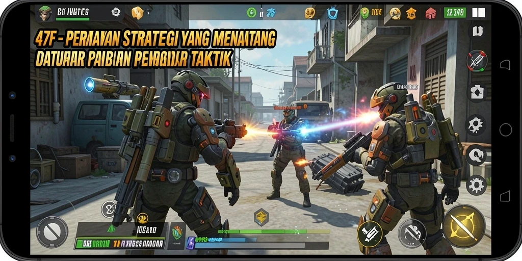 Tangkapan layar menunjukkan gameplay strategis menarik dari 47F.
