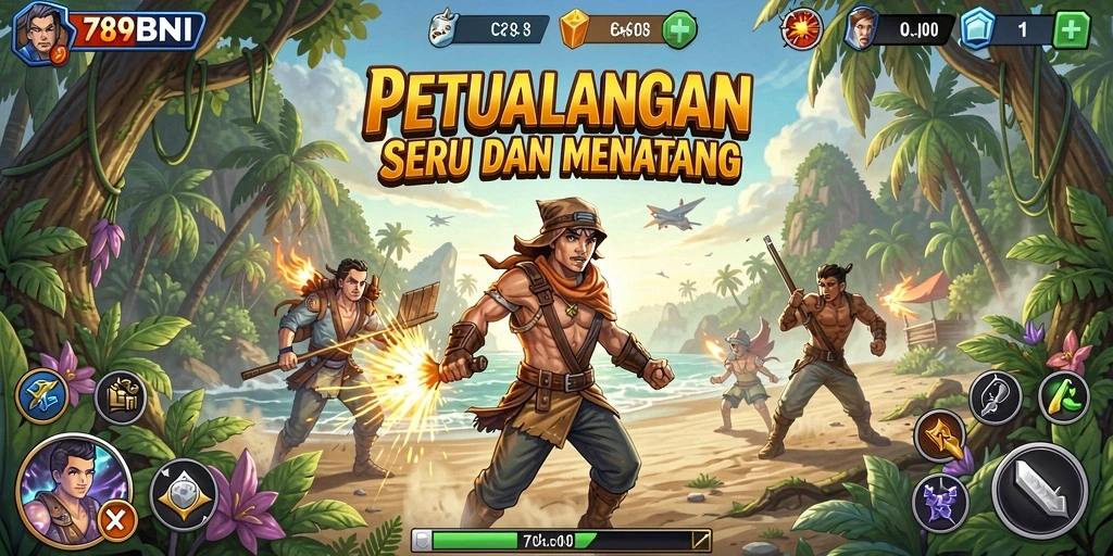 Screenshot gameplay 789BNI dengan aksi petualangan yang mendebarkan.