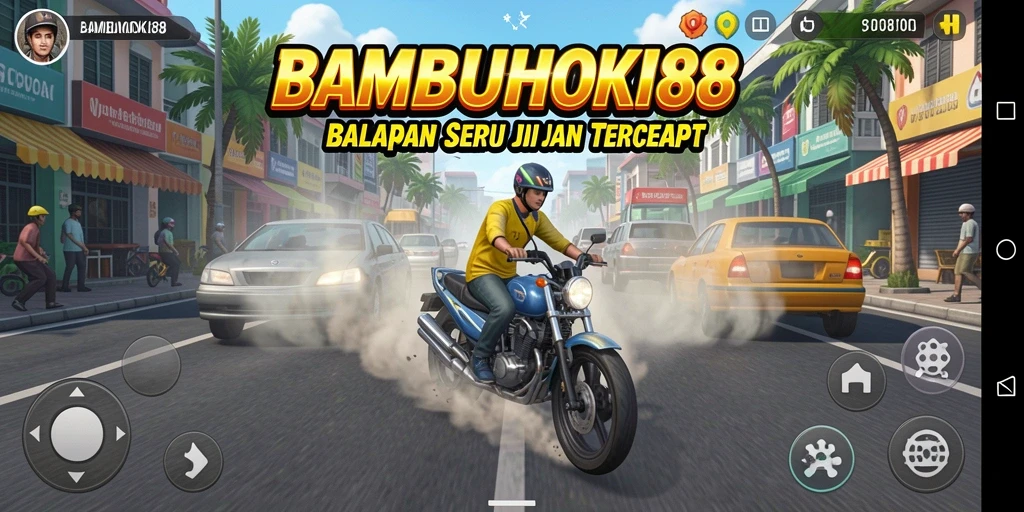 Gameplay seru di lintasan balap BAMBUHOKI88.