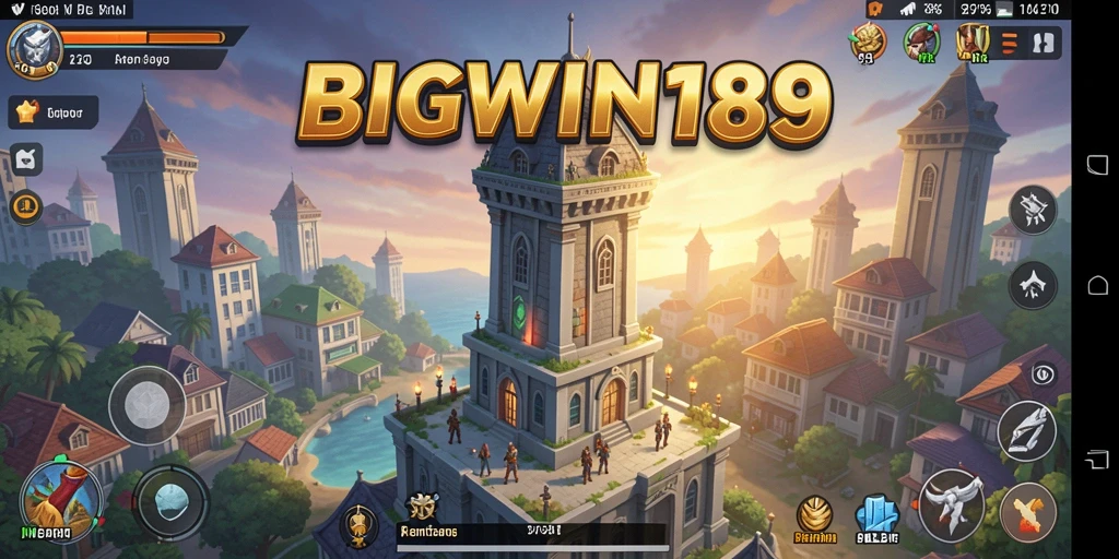 Tangkapan layar gameplay <strong>BIGWIN189</strong> menampilkan suasana pertahanan menara yang mendebarkan.