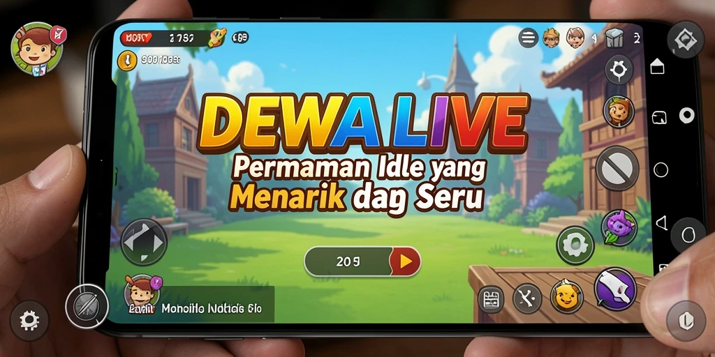 Screenshot DEWALIVE menampilkan karakter dalam aksi gameplay Idle yang seru.