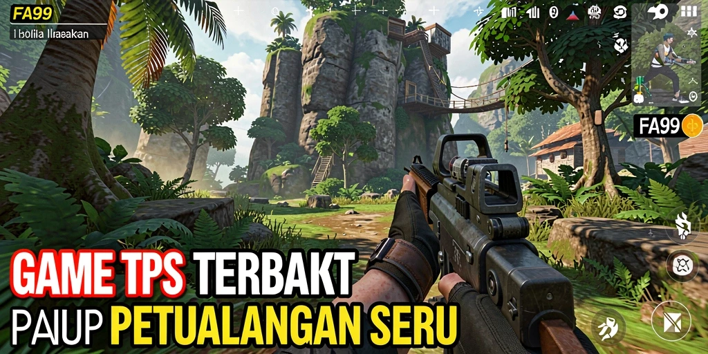 Screenshot utama FA99 menampilkan gameplay aksi seru dalam mode TPS.