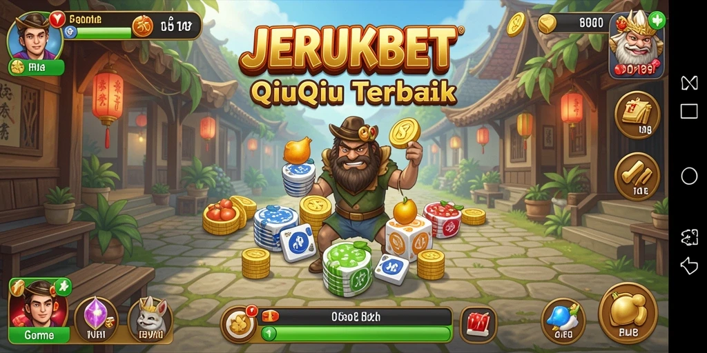 Screenshot JERUKBET menampilkan aksi seru permainan QiuQiu.