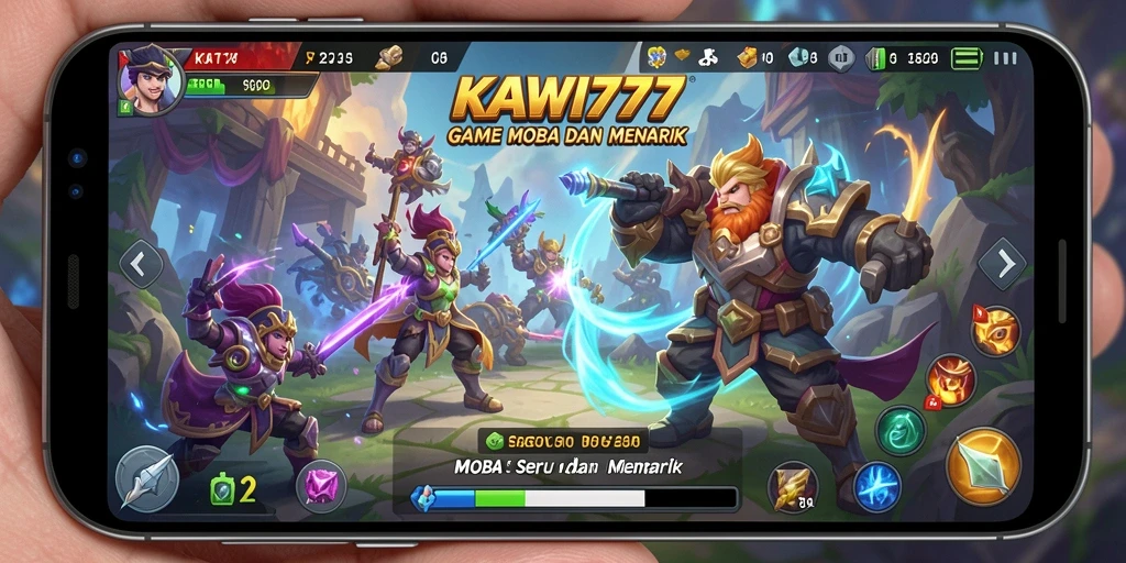 Tampilan gameplay KAWI777 dengan pertarungan antar karakter yang mendebarkan.