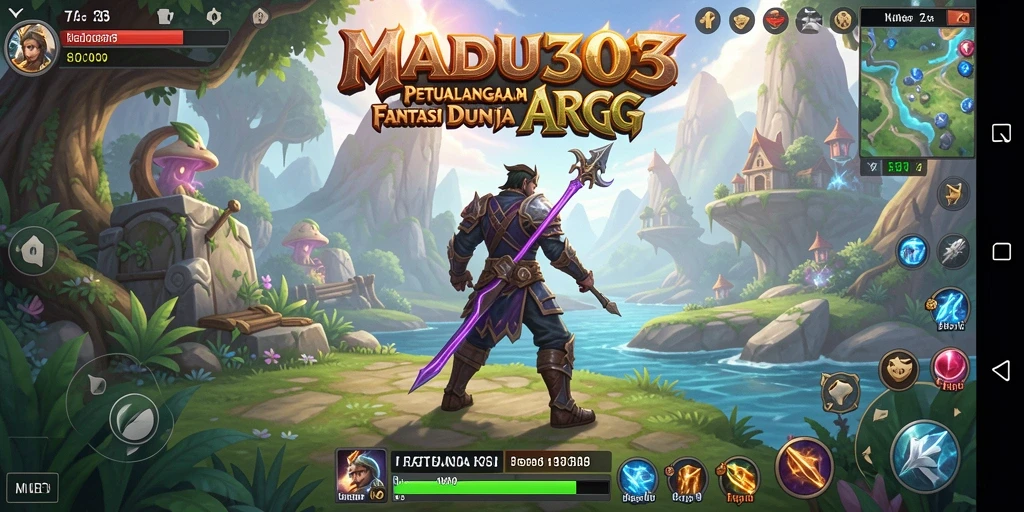 Tampilan gameplay seru di dunia fantasi MADU303.