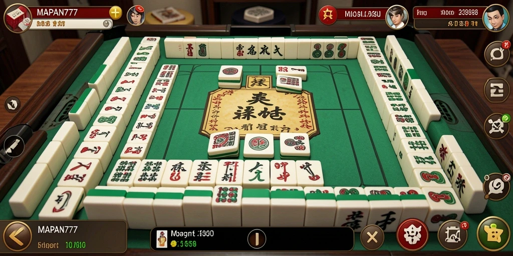 Gameplay Mahjong seru dalam MAPAN777 dengan grafis menawan.