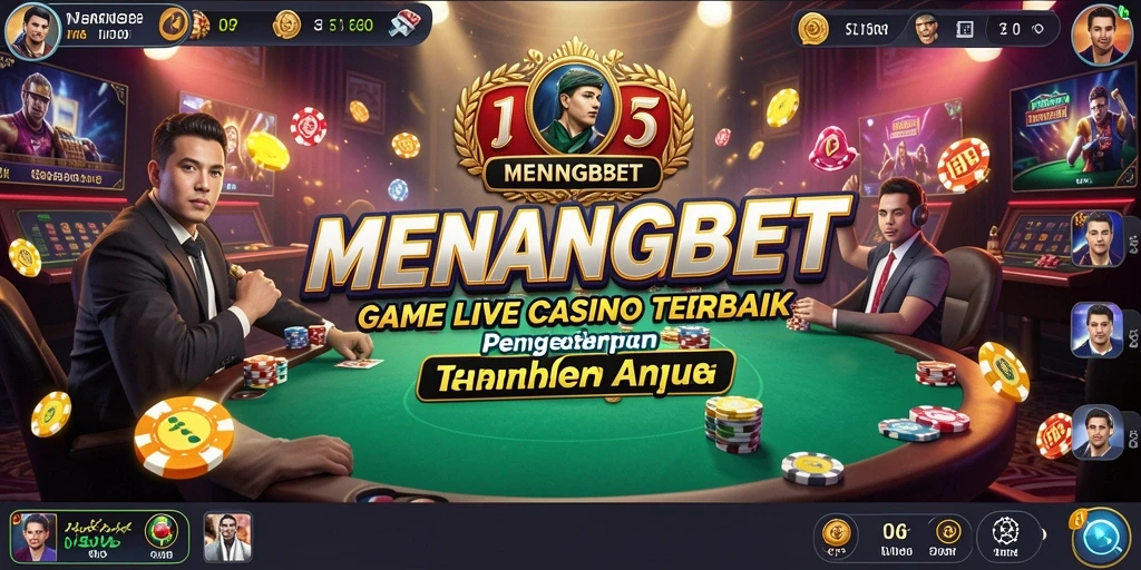 Screenshot MENANGBET menampilkan dealer profesional dalam permainan Live Casino.