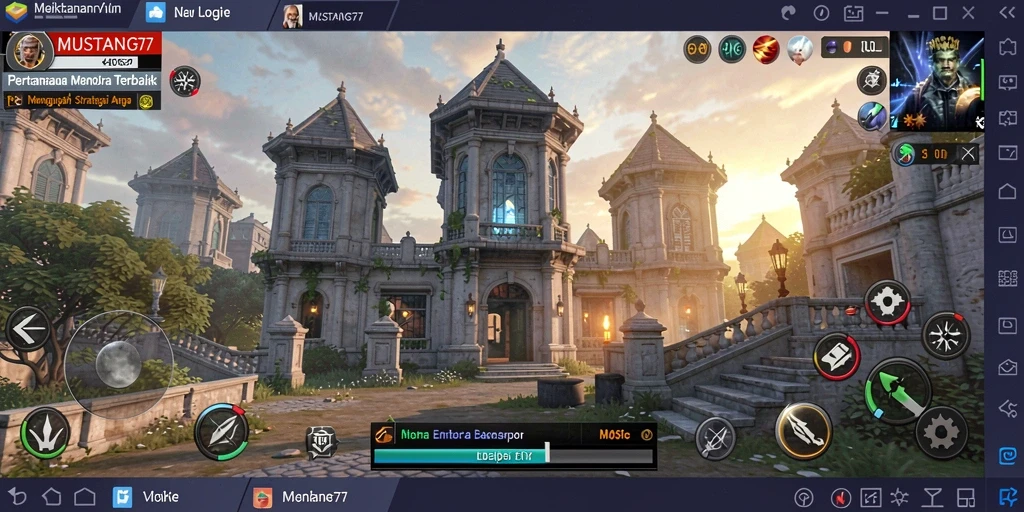 Tampilan gameplay Tower Defense yang seru dan strategis di MUSTANG77.