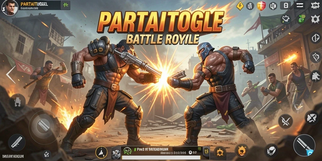 Gameplay intens saat pertempuran di PARTAITOGEL, aksi seru dalam battle royale.