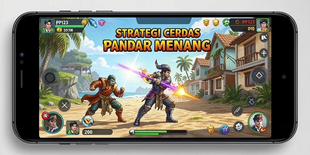 Screenshot gameplay PP123 menampilkan strategi pertempuran yang mendebarkan.