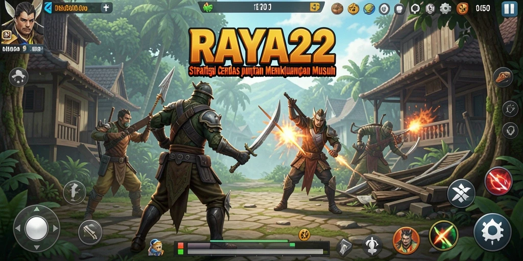 Gameplay menegangkan di RAYA22 saat merencanakan serangan strategis.