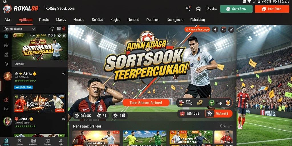 Tampilan gameplay menarik dalam aplikasi Sportsbook ROYAL88.