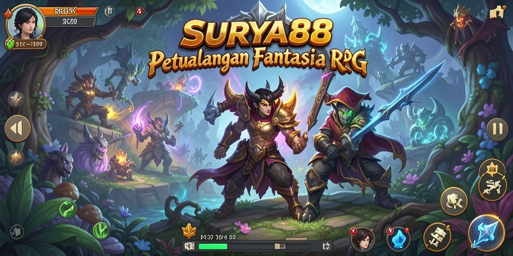 Tampilan gameplay RPG yang imersif dan menantang di SURYA88.